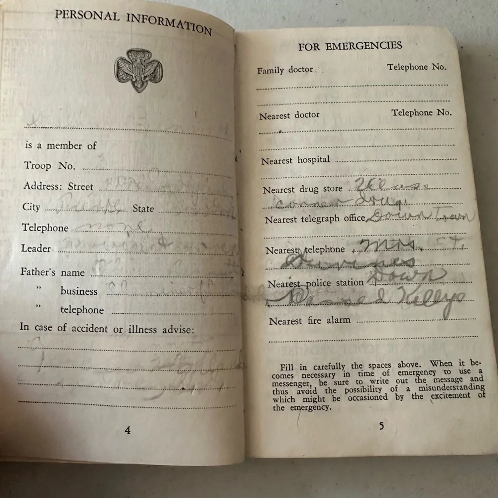 Vintage Girl Scout Diary 1946